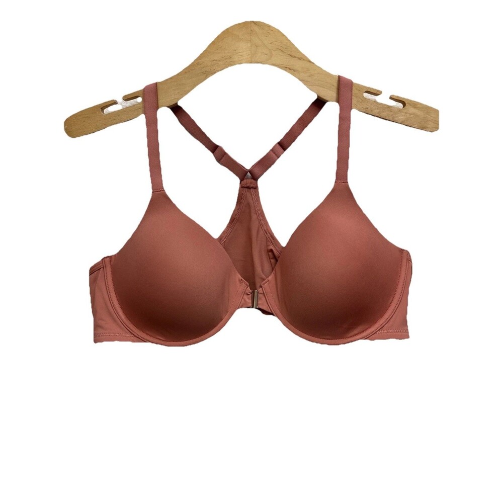 Leading Lady Brigitte Racerback Front Hook Underwire Bra Size 42A Brick Peach